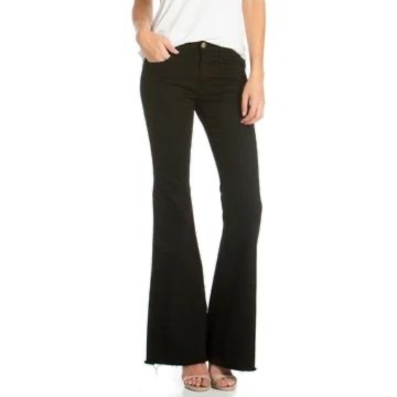 Free Minded Denim - 𝅺nwt!! MIDRISE BLACK  FLARE JEAN o2 DENIM